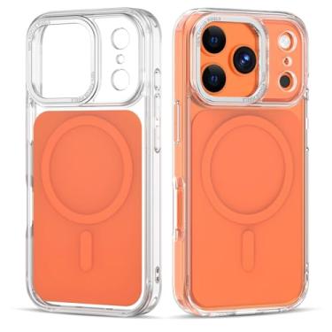 Imagem de ACANDYA Capa magnética para iPhone 17 Pro compatível com proteção de nível militar Magsafe para mulheres e homens 17 Pro, antiderrapante, antiamarelamento, à prova de choque, bumper para iPhone 17 Pro