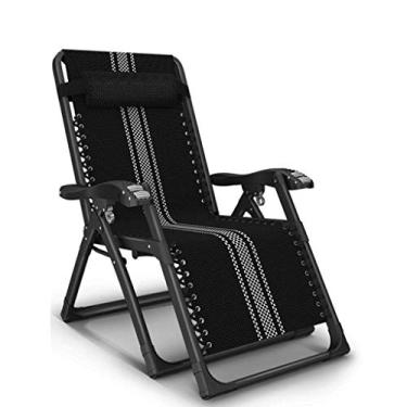 Imagem de YYBOES Espreguiçadeiras, espreguiçadeiras resistentes, móveis de jardim, cadeiras de acampamento e jardim, espreguiçadeiras dobráveis reclináveis à prova d'água de metal para escritório ao ar livre