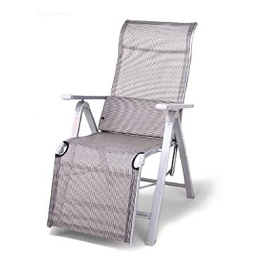 Imagem de YYBOES Espreguiçadeiras, espreguiçadeiras resistentes, móveis de jardim, cadeiras de acampamento e jardim, espreguiçadeiras dobráveis reclináveis à prova d'água de metal para escritório ao ar livre