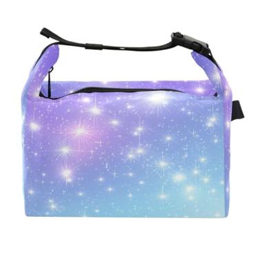 Imagem de STAYTOP Lancheira rosa azul roxa brilhante com fivela de alça, lancheira isolada para meninos e meninas lancheira bolsa térmica para trabalho escolar