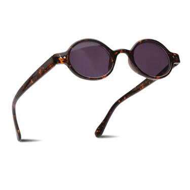 Imagem de 2seelife Óculos de sol de leitura pequenos redondos TR-90 para homens e mulheres - ajuste estreito-médio, armação resistente, dobradiças de mola, leitores de sol retrô, tartaruga marrom, +1,00