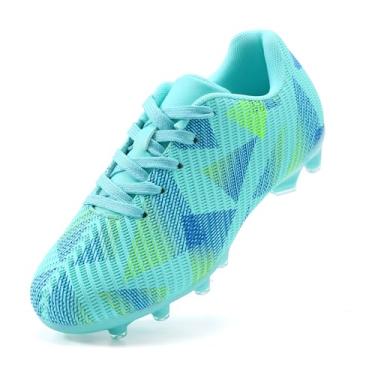 Imagem de TUYSKE Chuteiras de futebol para meninos, meninas, jovens, leves, atléticas, para treinamento e jogos ao ar livre, Verde menta, 12 Little Kid