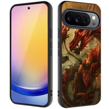 Imagem de Capa para Google Pixel 10/Pixel 10 Pro, capa ultrafina de silicone líquido antiderrapante elegante, adequada para Pixel 10/10 Pro de 6,3 polegadas, dragão rosa