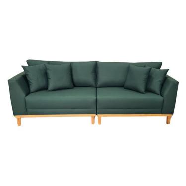 Imagem de Sofá  Pierri Bipartido Tecido Acquablock Pé Base Madeira  230cm - 4R E