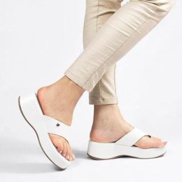 Imagem de Tamanco De Dedo Zatta Flatform Tamires Off White Branco 35-Feminino