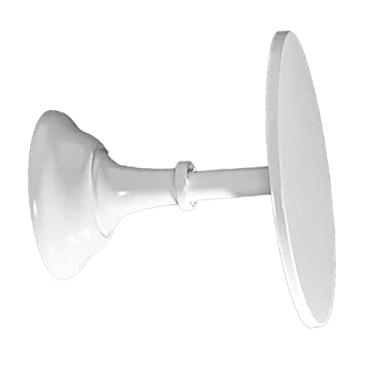 Imagem de GLOGLOW Suporte de Bolo de Metal, Placa de Bolo Durável Antiderrapante Redonda Com Superfície Brilhante, para Festa de Aniversário de Casamento, Aniversário, chá de bebê (M branco)