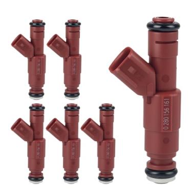 Imagem de AceRide Injetores de combustível compatíveis com Jeep: Wrangler (TJ) / Liberty / (Grand) Cherokee, para Dodge: Ram 1500/Dakota, para Ford: Mustang/Escape, 3L/3.7L/3.8L/3.9L/4.0L 1999-2008, 0280156161