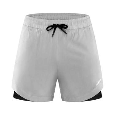 Imagem de Shorts Esportivos Masculinos 2 Em 1 Com Zíper, Secagem Rápida, Respirá