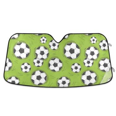 Imagem de Bolas de futebol pára-brisa de carro proteção UV persianas de janela dianteira de carro para a maioria dos sedãs SUV caminhão médio
