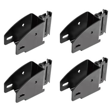 Imagem de Whtkoph Conjunto de 4 Peças de Extremidade para Trilho E em Vigas de Madeira, Suporte de Prateleira Robusto E Giratório, para Fixação de Carga, Ideal para Ofi