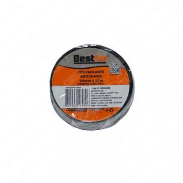 Imagem de Fita Isolante Anti-Chamas Preta 18 mm X 10m Bestfer