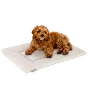 Imagem de KindTail Almofada de gaiola para cães, veludo macio, tapete reversível para cama de cachorro, lavável na máquina, almofada de canil para cães e gatos, almofada de colchão para dormir confortável,