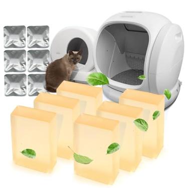 Imagem de Eliminador de odores compatível com caixa de areia para gatos autolimpante exclusiva da MeoWay, controle de odor de banheiro com cheiro fresco para caixa de areia automática MeoWant (pacote com 6)