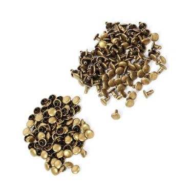 Imagem de Acouto Rebites de Couro 8mm Rebite Duplo 100 Conjuntos 8 8mm Metal Couro Artesanato Reparos Studs Decoração () Rebite Duplo Tubular Studs Sacos Chapéus Sapatos (Bronze)