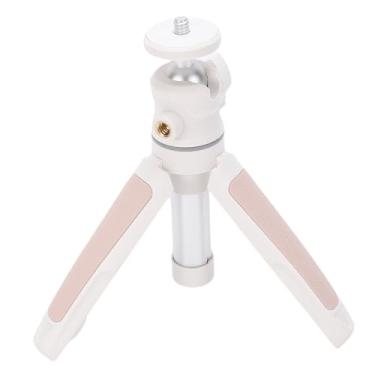 Imagem de Cryfokt Suporte de Mesa Portátil para tripé de Câmera Sem Espelho Com Cabeça Esférica de Metal de 360° para Filmagem Em Vários ângulos, para Vloggers de Viagem, ABS/liga de Alumínio (Branco)