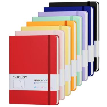 Imagem de SUQJOY Lined Journal Notebooks 8 Pack, 160 Pages, 5.5x 8.2-Inch Journals for Women Men, Hardcover Notebook with 100 gsm Thick Paper, A5 Size College Ruled Notebook (8 Assorted Colors)