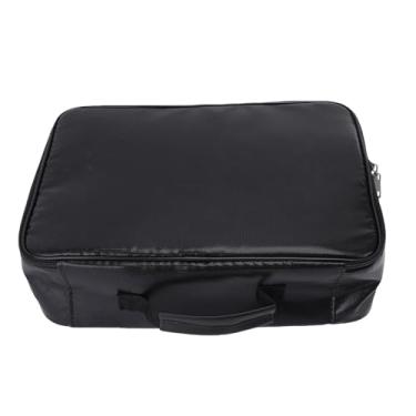 Imagem de KUIDAMOS Organizador de Documentos à Prova D'água à Prova de Fogo Bolsa de Arquivo Segura Portátil para Certificados Preto, Grande Capacidade para Laptops Cartões de Unidades USB, Pasta de Arquivo