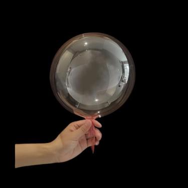 Imagem de Balões rosa transparentes, 20 peças, pré-esticados, pequenos balões de plástico transparente, sem látex, para aniversário, chá de bebê, decorações de festa de princesa