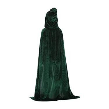 Imagem de Manto com Capuz de Halloween Capa Veludo Unissex Infantil Longo Traje Fantasia Role Cosplay Costumes Roupa Exterior Adereço para Festa Festival