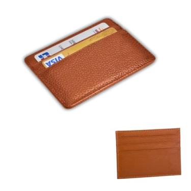 Imagem de Carteira Slim, Porta Cartão e CNH, Couro, Múltiplos Compartimentos PREMIUM (Marrom)