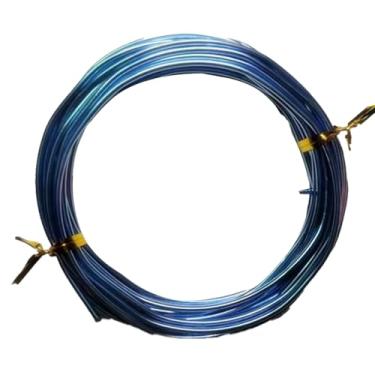 Imagem de 1 rolo 16,4 pés / 5 m fio colorido artesanato de alumínio, para fabricação floral de joias fio de contas de metal macio fio dobrável de alumínio colorido para artesanato DIY esculpir pedras jardim A