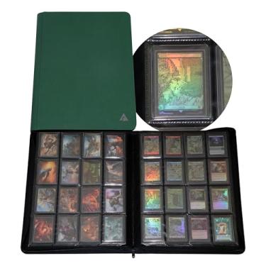 Imagem de Rayvol Fichário de carregamento superior com 16 bolsos – comporta 704 carregadores superiores, álbum de carregamento lateral para porta-cartões de 7 x 10 cm - verde