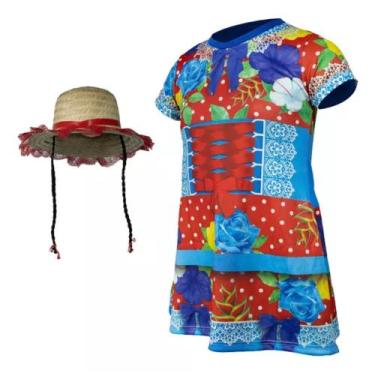 Imagem de Vestido Festa Junina Feminino Com Chapéu ( dos 2 a 9 anos ) - SGB Moda