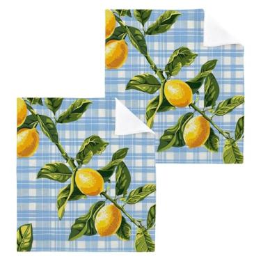 Imagem de xigua Toalhas de mão de algodão limoeiro, toalhas de banho multiusos e absorventes toalhas de rosto macias para a pele para banheiro, cozinha, hotel, academia, panos de lavagem, pacote com 6, 30 x 30