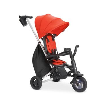 Imagem de Triciclo Infantil para Passeio com Assento Ajustável 8 Estágios, Idade Recomendada 6 Meses a 5 Anos, JOOVY 1103, Laranja claro