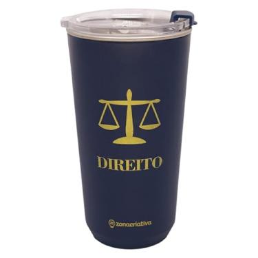 Imagem de Zonacriativa - Copo Térmico Sky Direito azul 500ml | Aço inoxidável parede dupla e tampa hermética com clique | Ideal para faculdade e trabalho em cortes