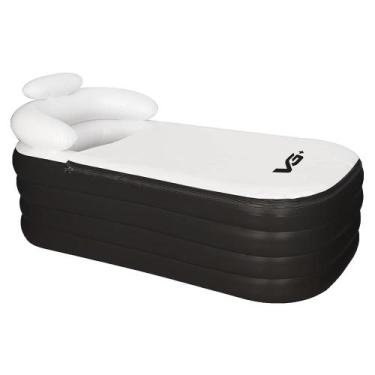 Imagem de Banheira Ofurô Inflável Adulto Dobrável 120l com Bomba Elétrica Bilvot