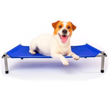 Imagem de Cama Suspensa Cachorro Alumínio Lavável Ortopédica Tamanho P Pequeno Arejada(Azul)