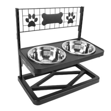 Imagem de AYNEFY Tigela Elevada para Cães Tigelas para Cães Elevadas de Metal Suporte para Tigela Elevada para Suporte de Ajustável Em para Grandes, Médios e Pequenos Suprimentos para