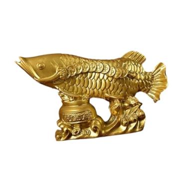 Imagem de Generic Estátua de Peixe Feng Shui, Estatueta de Peixe, Lembrancinha Colecionável, Escultura Ornamental Criativa para Decoração de Mesa de Escritório, Sala de