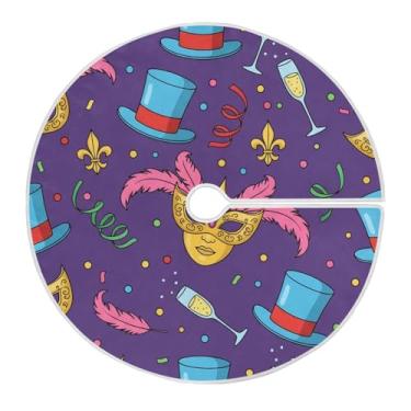 Imagem de ATTX Saia para árvore de carnaval de 90 cm – decoração festiva para festas de ano novo e carnaval #439