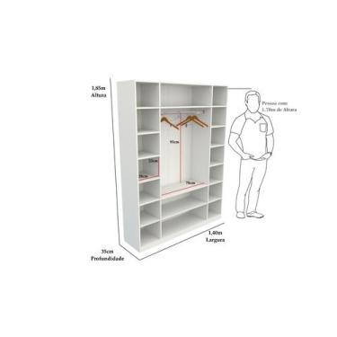Imagem de Armário Colmeia Cabideiro M11 100%mdf (closet Expositor) - VETORIAL MÓ