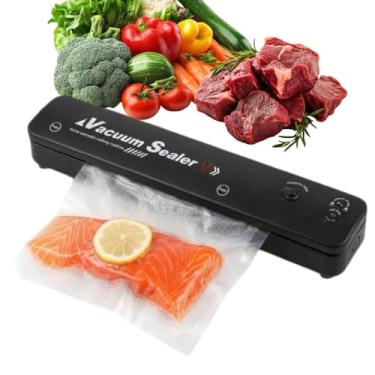 Imagem de Seladora de Embalagem a Vácuo Doméstica Automática - Embaladora Portátil de Carne, Frutas e Alimentos – Conserva Frescor, Evita Desperdício e Organiza a Cozinha - Máquina de Vedação a Vácuo - Shop100