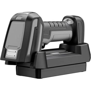 Imagem de NETUM Scanner de código de barras industrial ultrarresistente DPM sem fio, scanner de código QR 2D com suporte de carregamento, IP67 à prova d'água e à prova de poeira, suporta USB HID, RS232