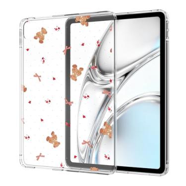 Imagem de Idocolors Linda capa feminina transparente para iPad de 10,2 polegadas 2019/2020/2021 (7ª/8ª/9ª geração), leve, antiarranhões, fina, de TPU (poliuretano termoplástico), capa traseira de acrílico