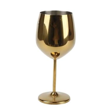 Imagem de Conjunto de 510 g/4 peças de taças de vinho de aço inoxidável, festas, escritórios, casamentos, aniversários, taças de vinho, móveis domésticos (dourado)