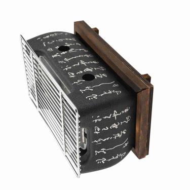 Imagem de Aoresac Ferramentas para Churrasco Grelhador a Carvão de Aço Inoxidável, Palete de Madeira Isolada, à Prova de Fogo, Calha de Carbono, Fogão a álcool para Churrasco Com Alta Resistência