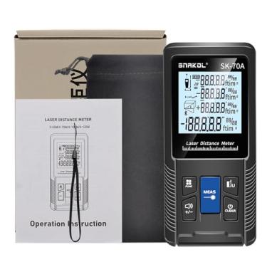 Imagem de Medidor de distância digital de telêmetro inteligente com área de volumes contínuos únicos modos de medição Pitágoras Função ajustável IP54 à prova d'água