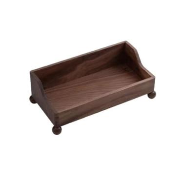 Imagem de KEG801302 Suporte para CD de mesa para álbuns, armazenamento de prateleira de exibição de disco de madeira criativo