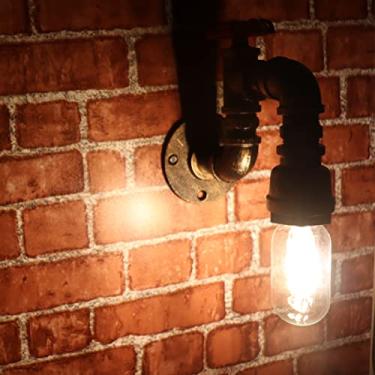 Imagem de Hoysum Luz interior de 12 volts, reboques de barco, trailers, luz de parede para trailer, trailer de viagem, decoração exclusiva, metal preto, 600 lm, lâmpada LED branca quente Edison incluída