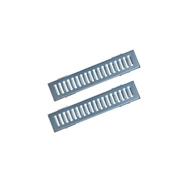 Imagem de Kit 2 Ralo Grelha Linear e Caixilho Aço Galvanizado 10x50cm