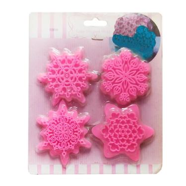 Imagem de Carimbo Para Bolos 4 Modelos Decorador 6Cm