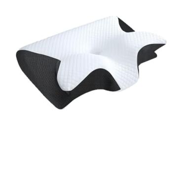 Imagem de Travesseiro de Espuma Memória Horn em Forma Borboleta com Retorno Lento Suporte Zero Pressão Suporta a Coluna Cervical Ajuda Dormir Cientificamente Pa