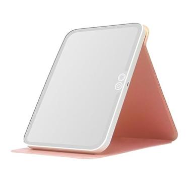 Imagem de Espelho De Mesa Para Maquiagem Portátil Luz Led Touch Usb Recarregável, Perfeito para Presentes em Aniversários e Festas Brasileiras(Pequeno(11,5CM*7CM))