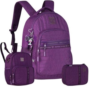 Imagem de Kit Mochila Costas Rebecca Bonbon Teen Lancheira Estojo Box