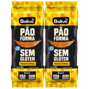Imagem de Kit c/ 2und Pão de Forma BELIVE Tradicional Sem Glúten 400g